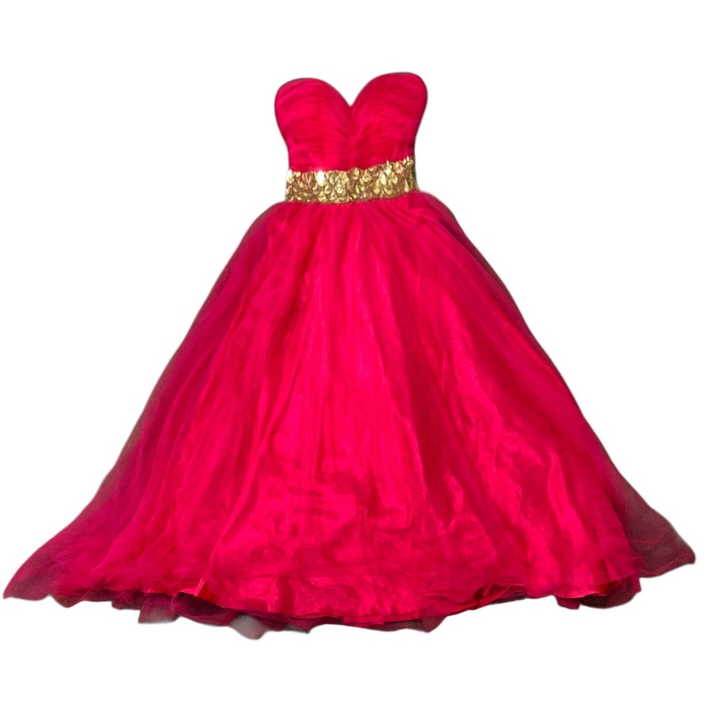 NWT Nina Canacci Maxi Dress Size 2 Pink Prom Gown
